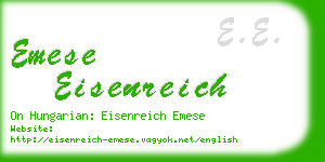 emese eisenreich business card